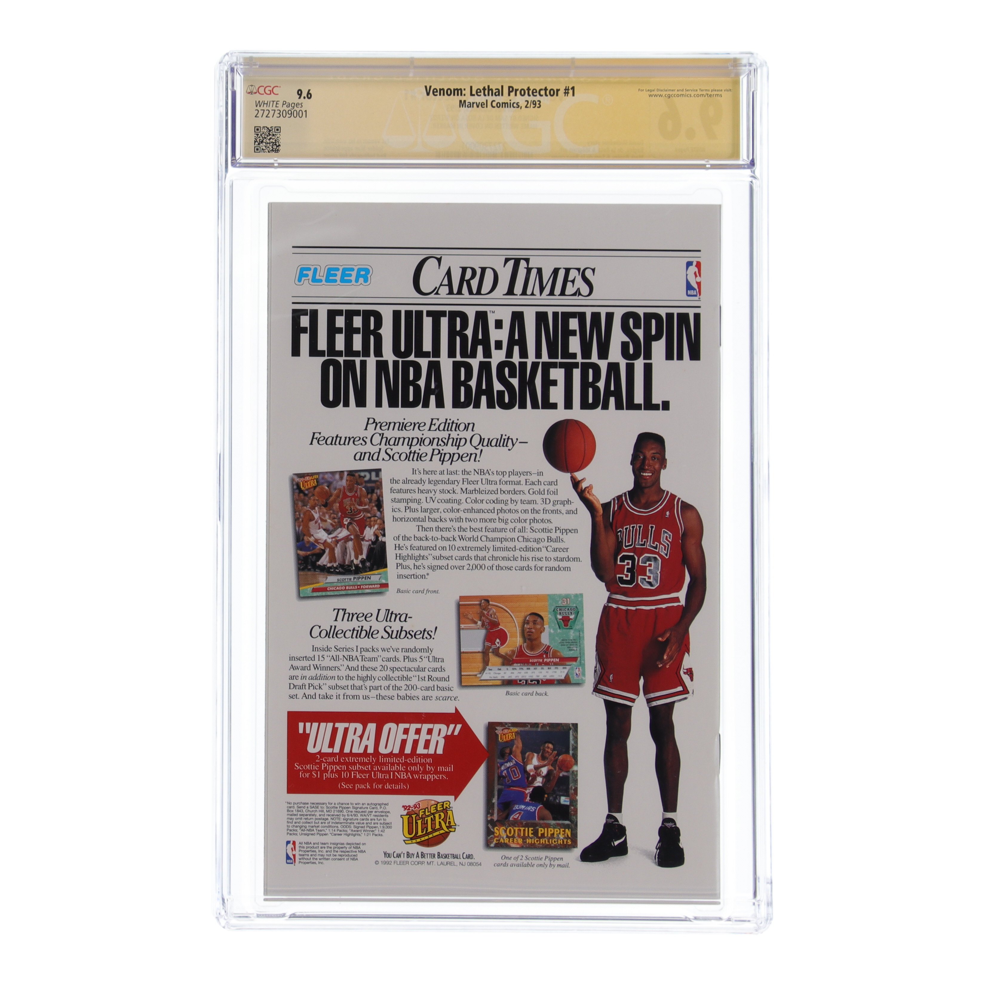 Sam de la Rosa & Mark Bagley Signed 1993 "Venom: Lethal Protector" Issue #1 Red Foil Cover Marvel Comic Book (CGC 9.6 & Beckett) at PristineAuction.com Sam de la Rosa & Mark Bagley Signed 1993 "Venom: Lethal Protector" Issue #1 Red Foil Cover Marvel Comic Book (CGC 9.6 & Beckett) at PristineAuction.com