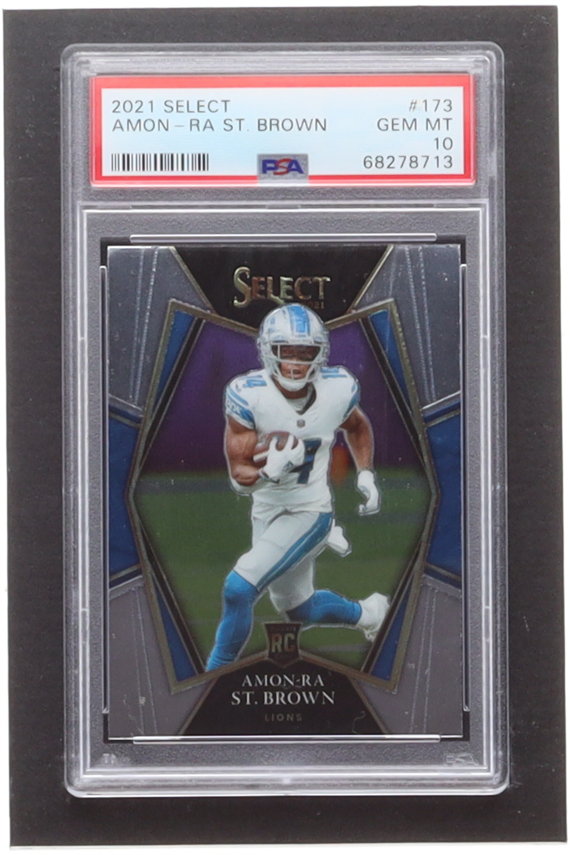 Amon-Ra St. Brown 2021 Select #173 RC (PSA 10) at PristineAuction.com Amon-Ra St. Brown 2021 Select #173 RC (PSA 10) at PristineAuction.com
