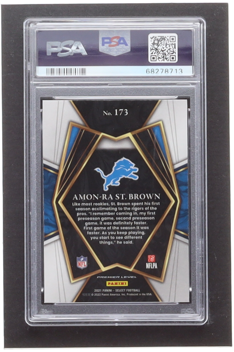 Amon-Ra St. Brown 2021 Select #173 RC (PSA 10) at PristineAuction.com Amon-Ra St. Brown 2021 Select #173 RC (PSA 10) at PristineAuction.com