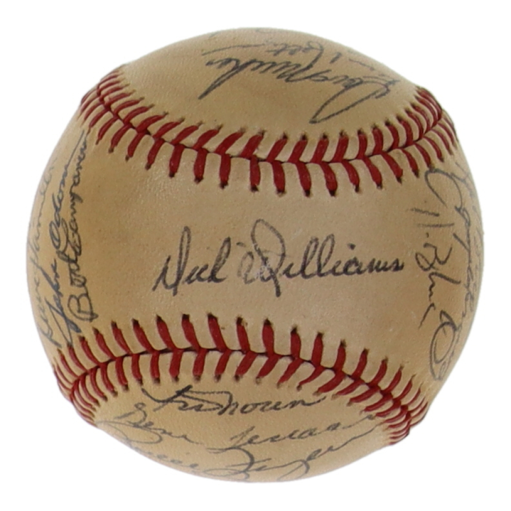 1972 Athletics OAL Baseball Signed by (29) with Jim "Catfish" Hunter, Reggie Jackson, Dick