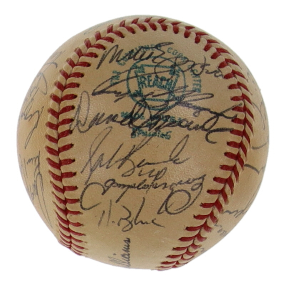 1972 Athletics OAL Baseball Signed by (29) with Jim "Catfish" Hunter, Reggie Jackson, Dick