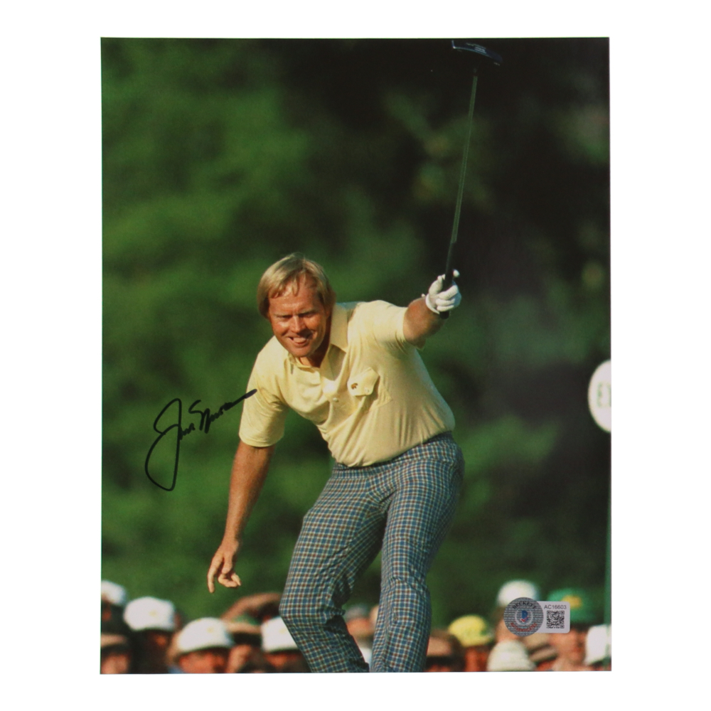 TIGER WOODS & JACK NICKLAUS Signed Golf's Greatest Framed LE Canvas