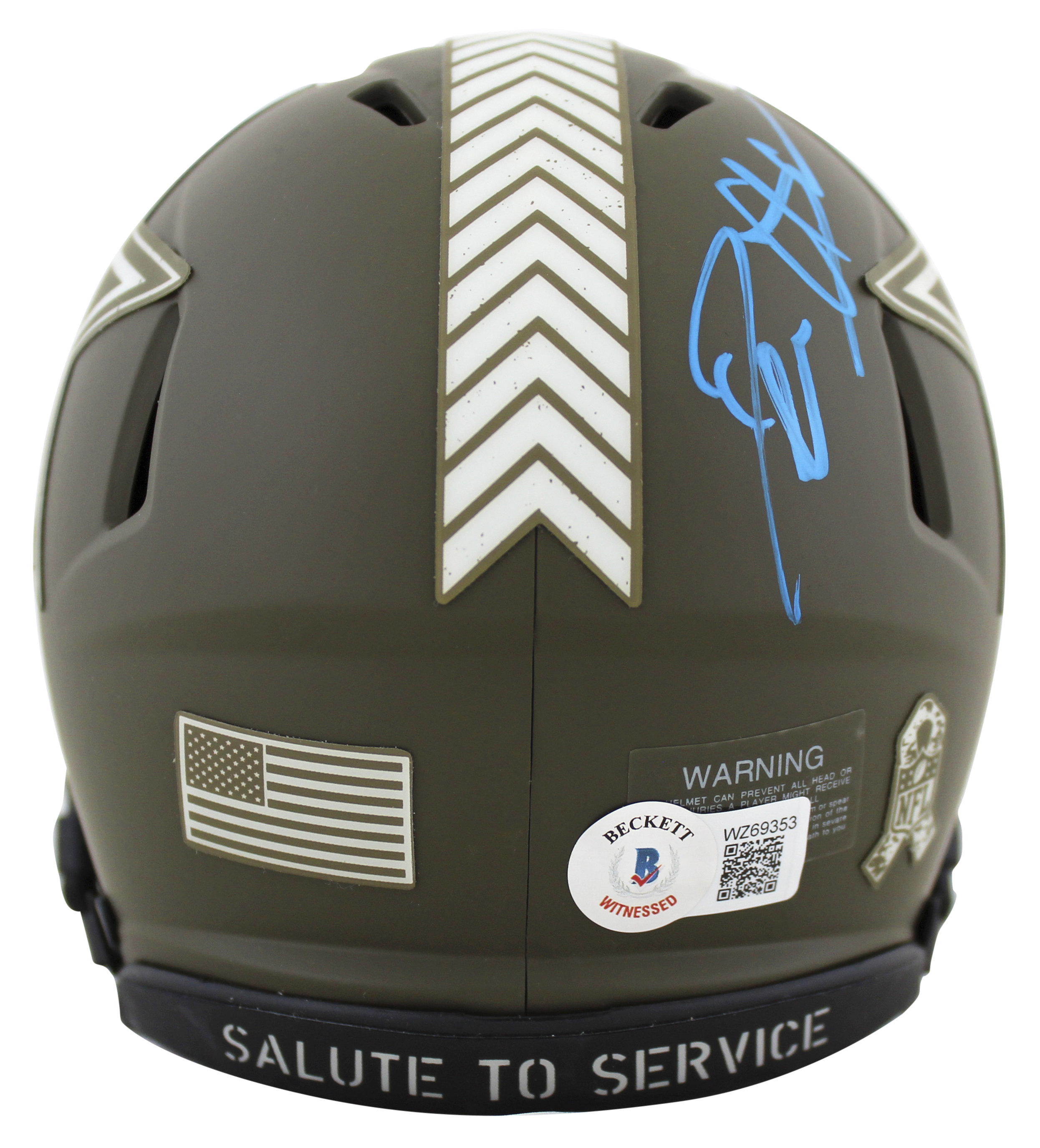 Deion Sanders Signed Cowboys Salute to Service Alternate Speed Mini ...