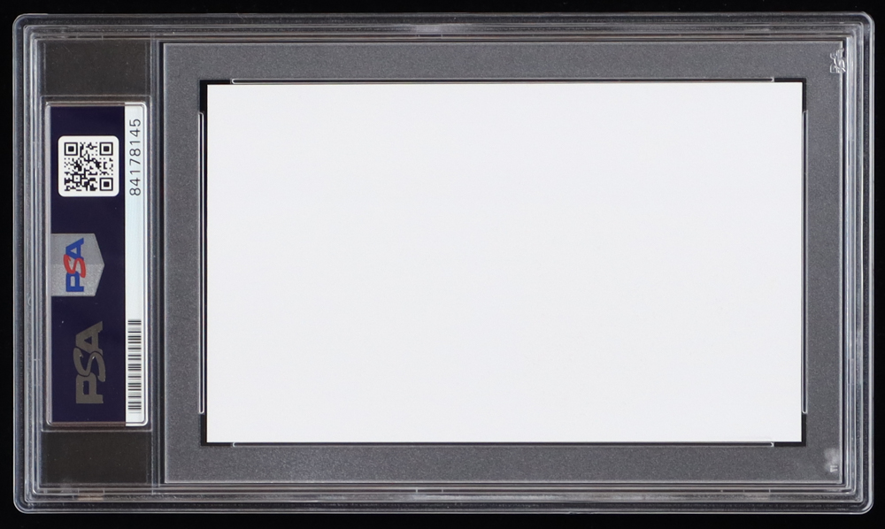 John Young Signed 3x5 Cut (PSA Encapsulated) at PristineAuction.com John Young Signed 3x5 Cut (PSA Encapsulated) at PristineAuction.com