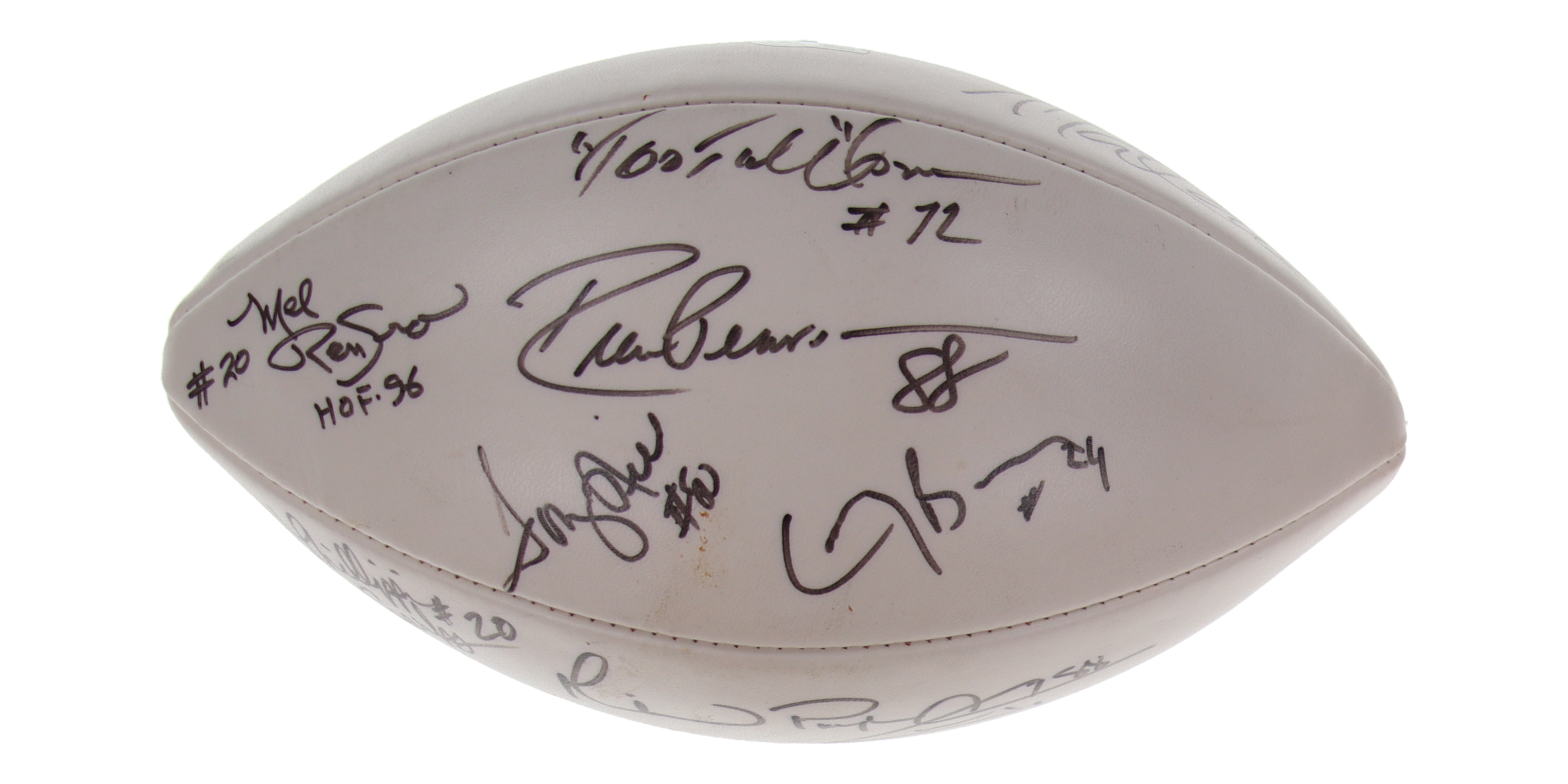 Cowboys Greats Multi-Signed NFL Football Signed By (7) with Chuck Levy, Ricky Proehl, Joe Wolf (Beckett) at PristineAuction.com Cowboys Greats Multi-Signed NFL Football Signed By (7) with Chuck Levy, Ricky Proehl, Joe Wolf (Beckett) at PristineAuction.com