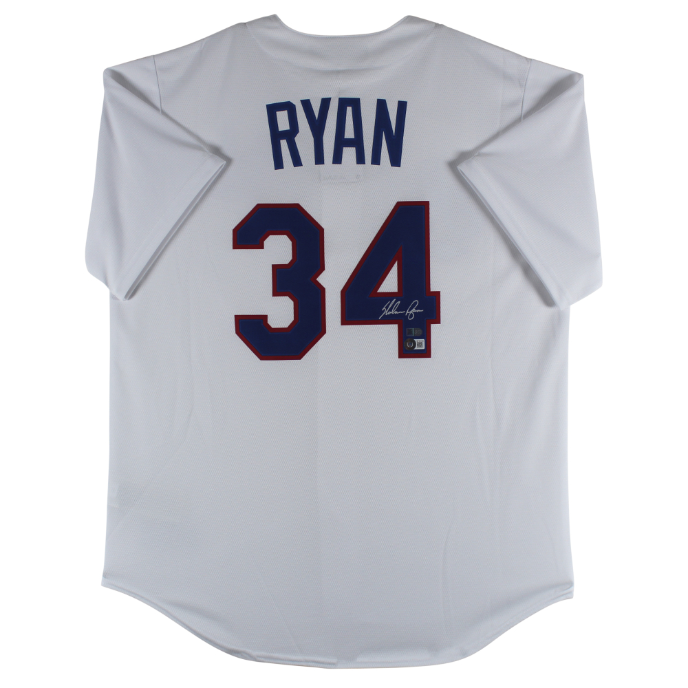 Nolan Ryan Signed Nike Rangers Jersey (Beckett & AIV) | Pristine Auction