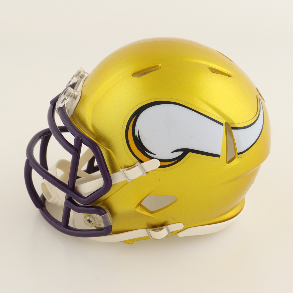 Cris Carter Signed Vikings Flash Alternate Speed Mini Helmet (Schwartz) at PristineAuction.com Cris Carter Signed Vikings Flash Alternate Speed Mini Helmet (Schwartz) at PristineAuction.com