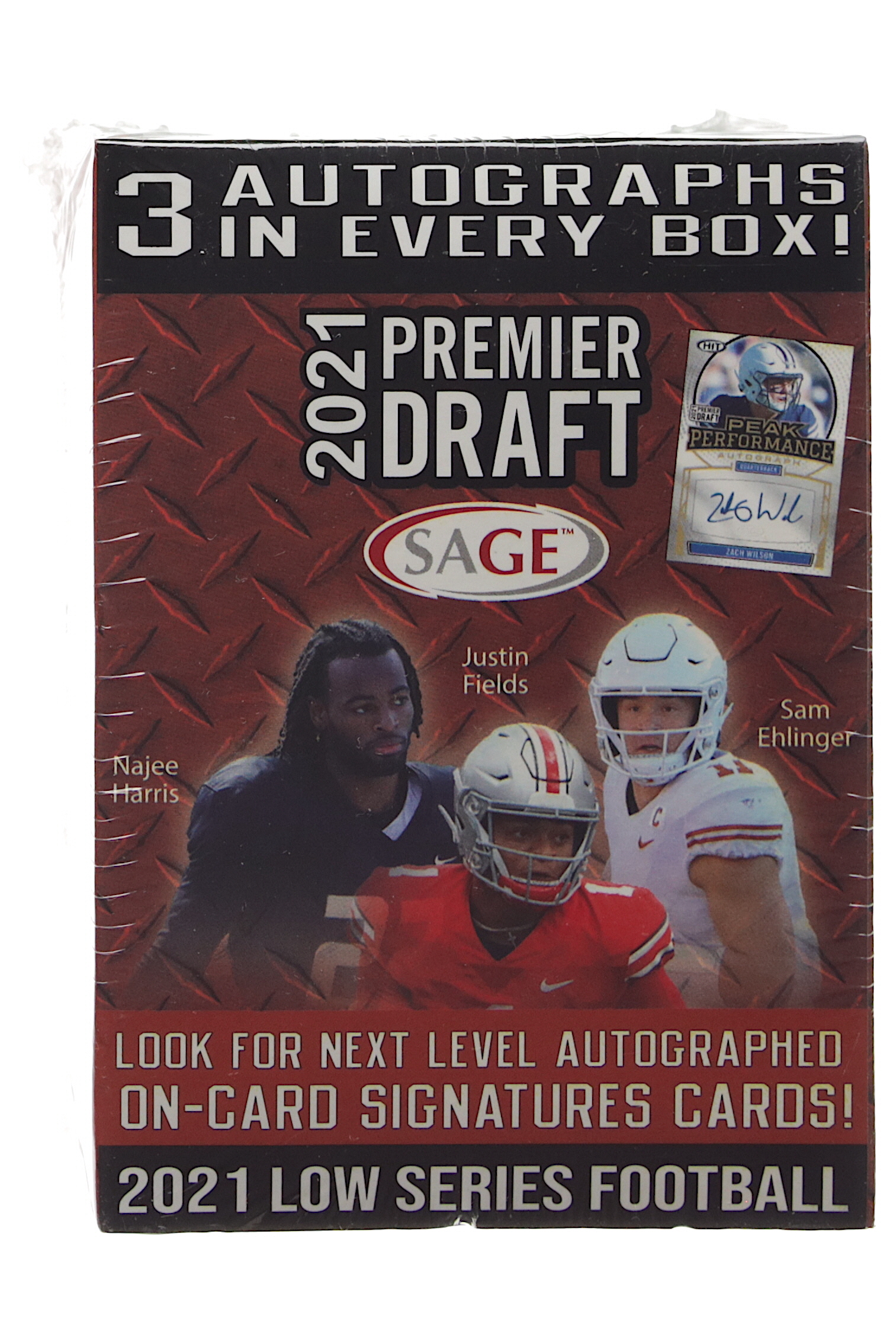 2021 Sage Hit Premier Draft Low Series Football Blaster Box with (63) Cards at PristineAuction.com 2021 Sage Hit Premier Draft Low Series Football Blaster Box with (63) Cards at PristineAuction.com