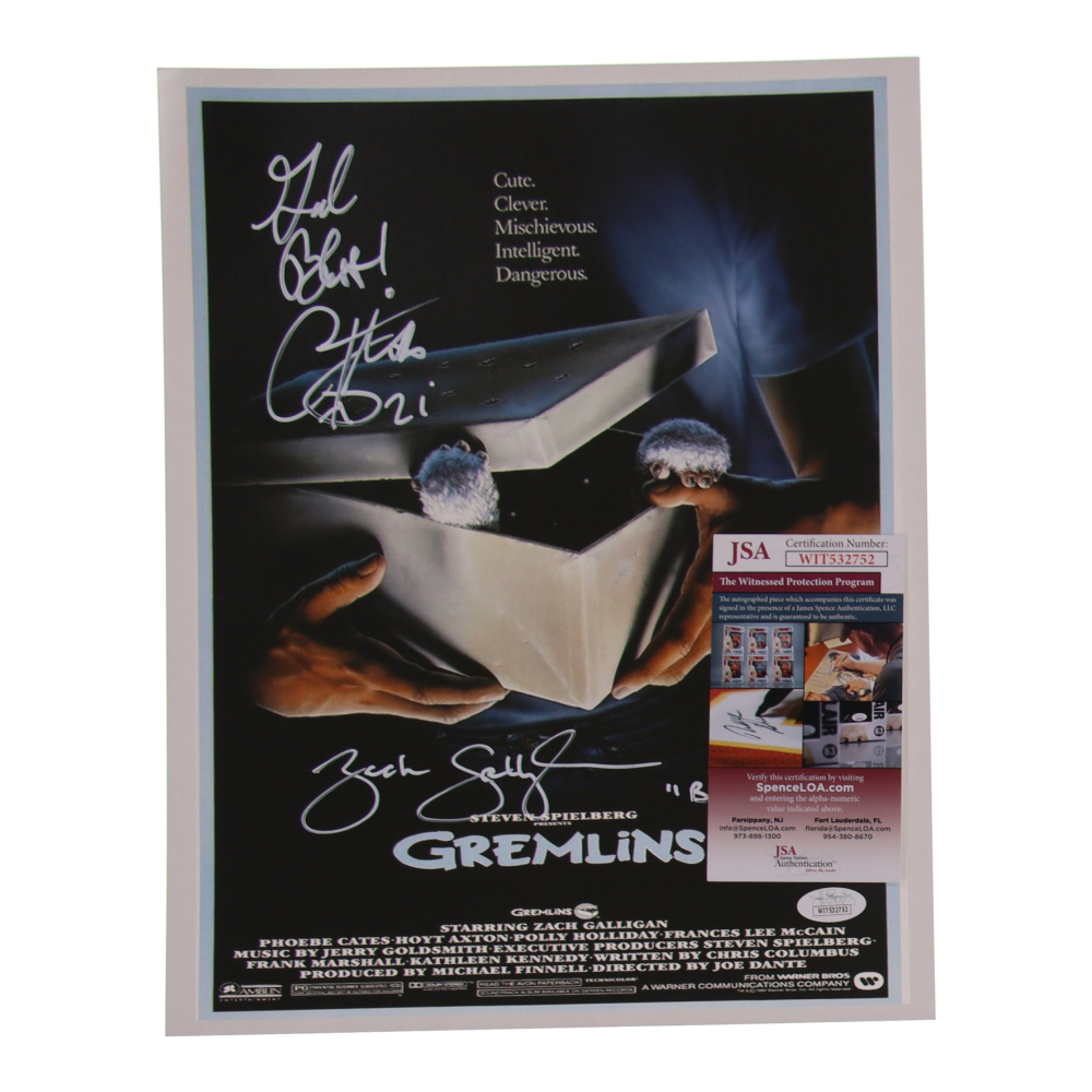 Corey Feldman & Zach Galligan Signed "Gremlins" 11x14 Movie Poster