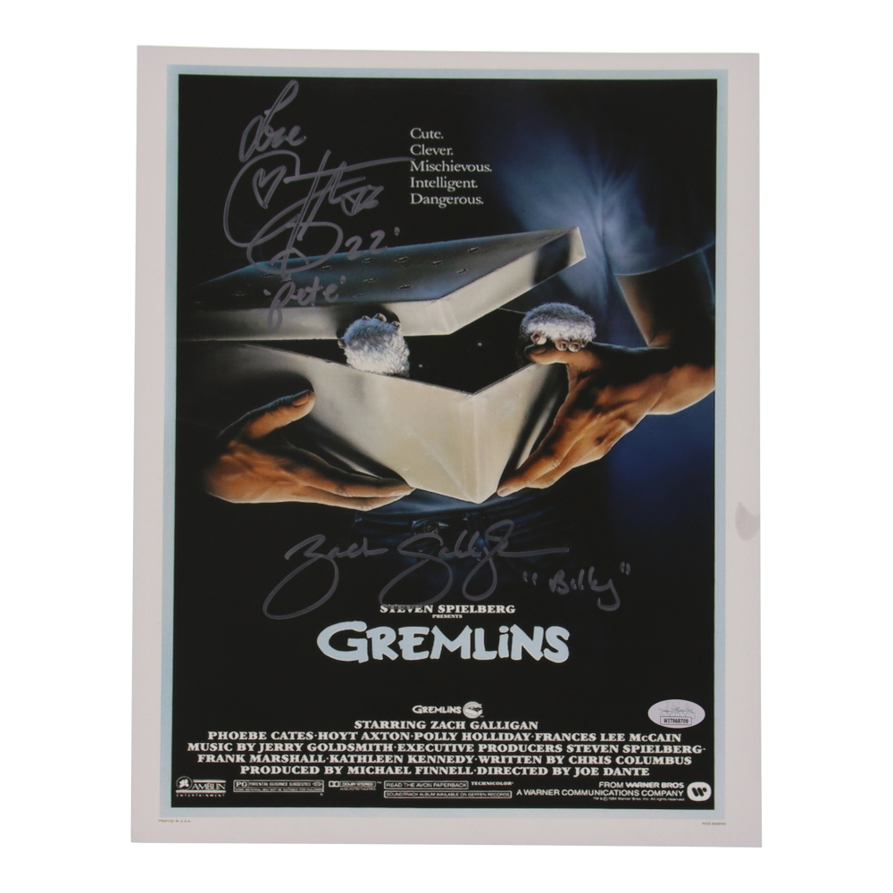 Corey Feldman & Zach Galligan Signed "Gremlins" 11x14 Movie Poster