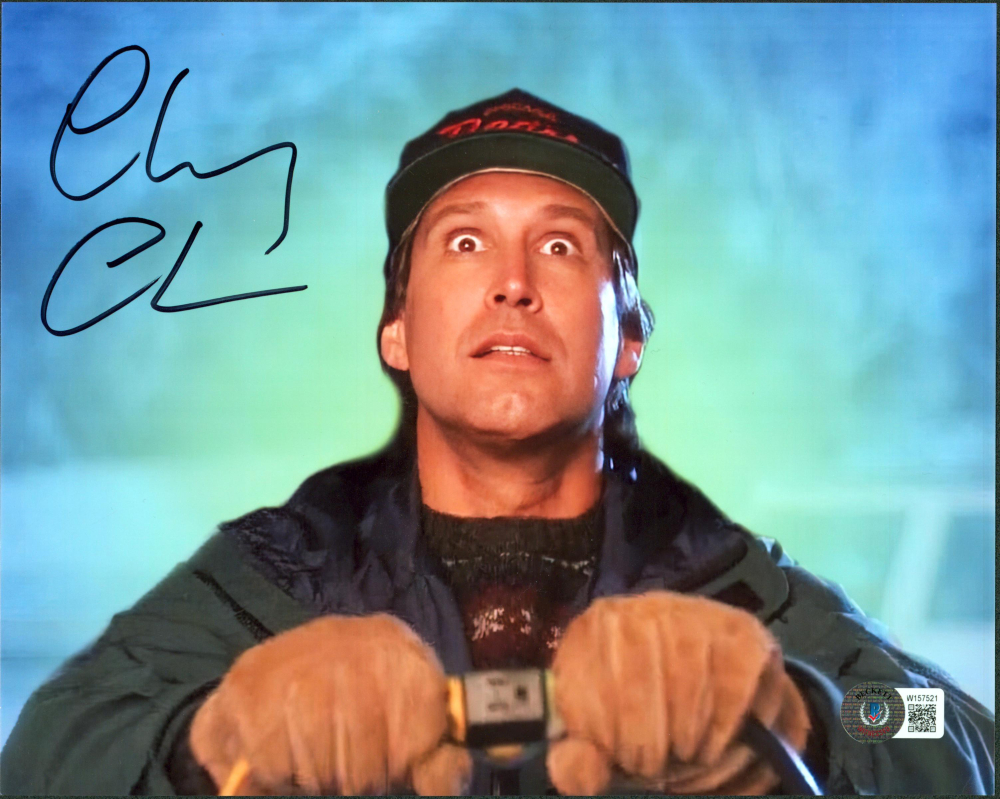 Chevy Chase Signed "National Lampoon's Christmas Vacation" 8x10 Photo