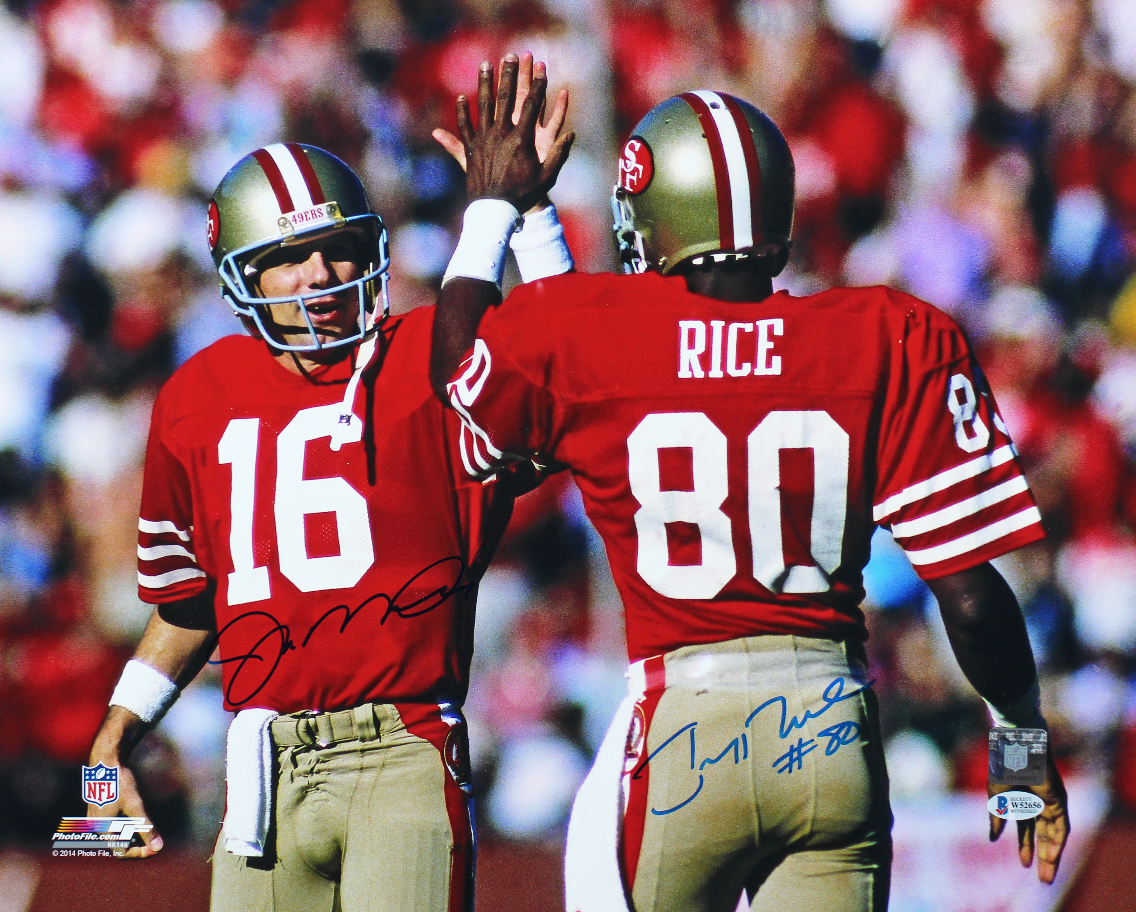 Jerry Rice & Joe Montana Signed 49ers 16x20 Photo (Beckett) at PristineAuction.com Jerry Rice & Joe Montana Signed 49ers 16x20 Photo (Beckett) at PristineAuction.com