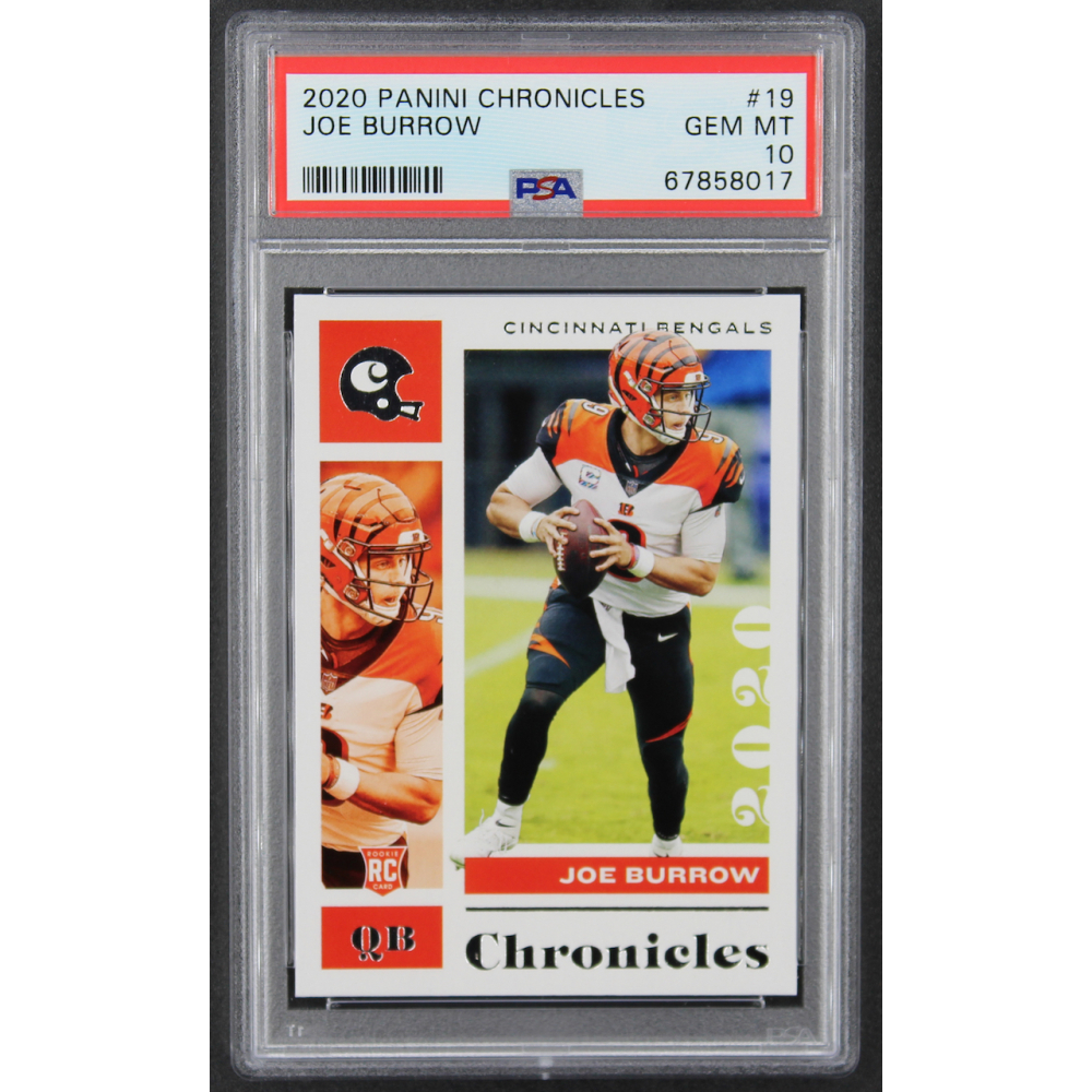 Panini Chronicles Gridiron Kings PSA 10 Joe Burrow 2020 Panini Chronicles Gridiron Kings Rookie Card #GK1 - Graded PSA 10 Gem Mint 2020 Panini Chronicles Gridiron Kings GK1 Graded Gem Mint Panini Chronicles Gridiron Kings PSA 10 Joe Burrow 2020 Panini Chronicles Gridiron Kings Rookie Card #GK1 - Graded PSA 10 Gem Mint 2020 Panini Chronicles Gridiron Kings GK1 Graded Gem Mint