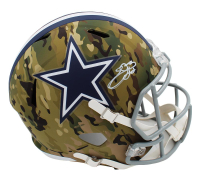 Emmitt Smith Signed Cowboys Full-Size Camo Alternate Speed Helmet (Radtke) at PristineAuction.com