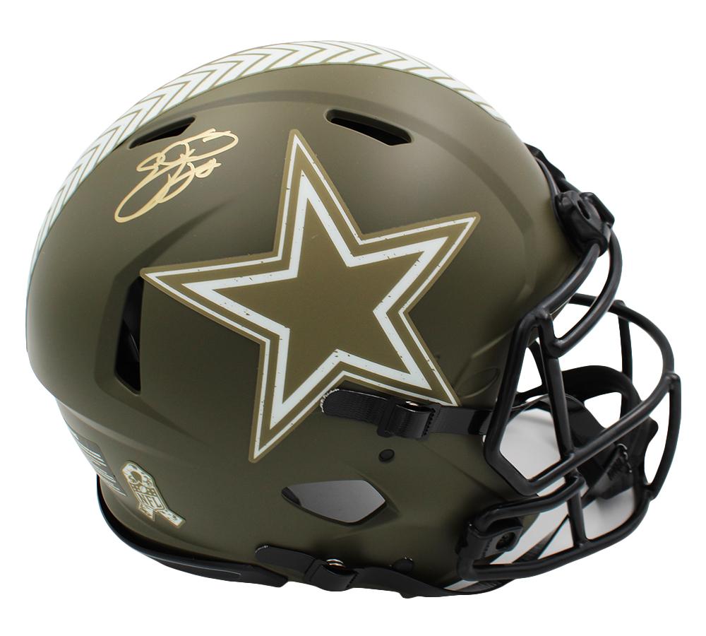 Emmitt Smith Signed Cowboys Salute To Service Full-Size Authentic On-Field Speed Helmet (Radtke) at PristineAuction.com Emmitt Smith Signed Cowboys Salute To Service Full-Size Authentic On-Field Speed Helmet (Radtke) at PristineAuction.com