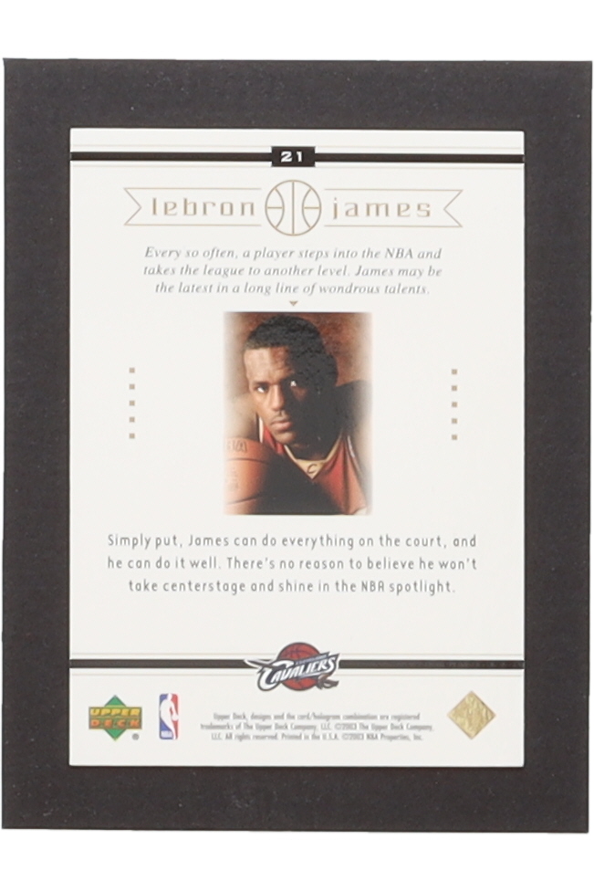 LeBron James 2003 Upper Deck LeBron James Box Set #21 / Leading Role RC at PristineAuction.com LeBron James 2003 Upper Deck LeBron James Box Set #21 / Leading Role RC at PristineAuction.com