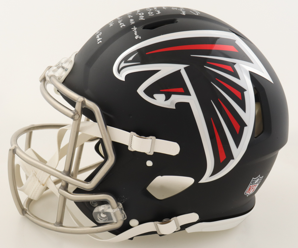 Michael Vick Signed Falcons Full-Size Authentic On-Field Speed Helmet With Extensive Inscription (JSA) at PristineAuction.com Michael Vick Signed Falcons Full-Size Authentic On-Field Speed Helmet With Extensive Inscription (JSA) at PristineAuction.com