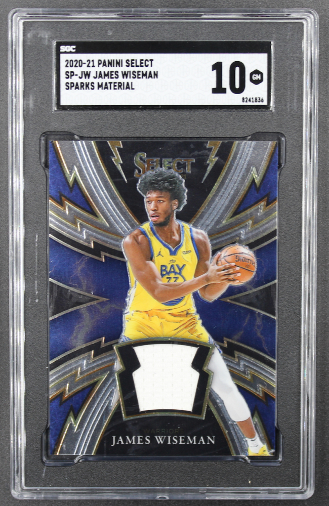 James Wiseman 202021 Select Sparks Memorabilia 4 RC (SGC 10