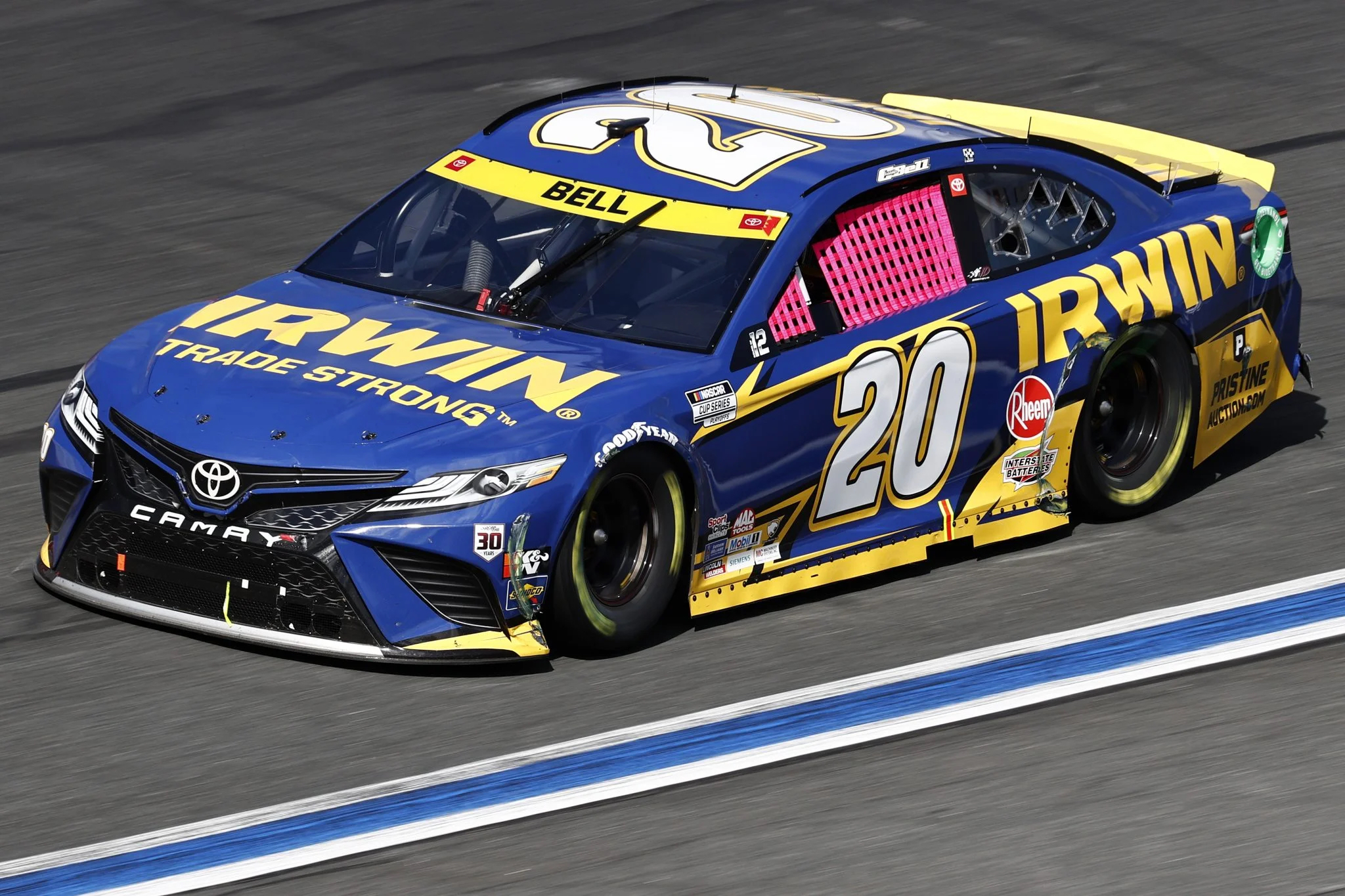 Christopher Bell Signed Race Used 2021 Irwin Tools Cup Car Hood (PA COA) at PristineAuction.com Christopher Bell Signed Race Used 2021 Irwin Tools Cup Car Hood (PA COA) at PristineAuction.com