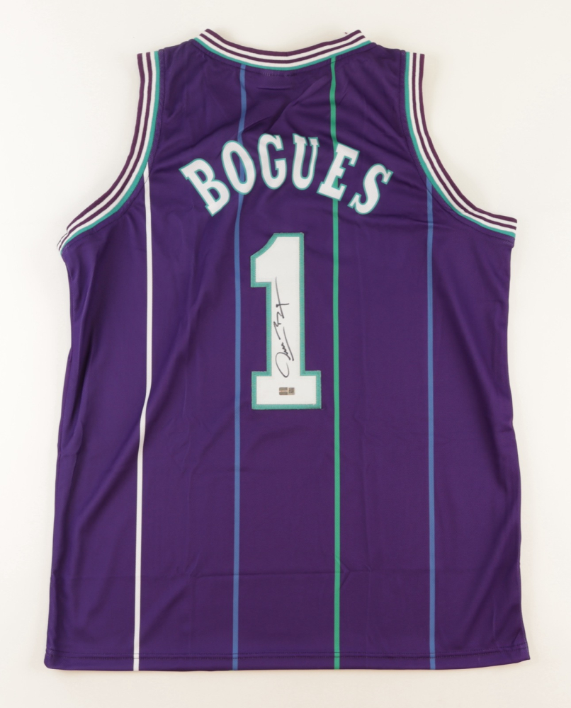 Muggsy Bogues Signed Jersey (CX by Steiner) Pristine Auction