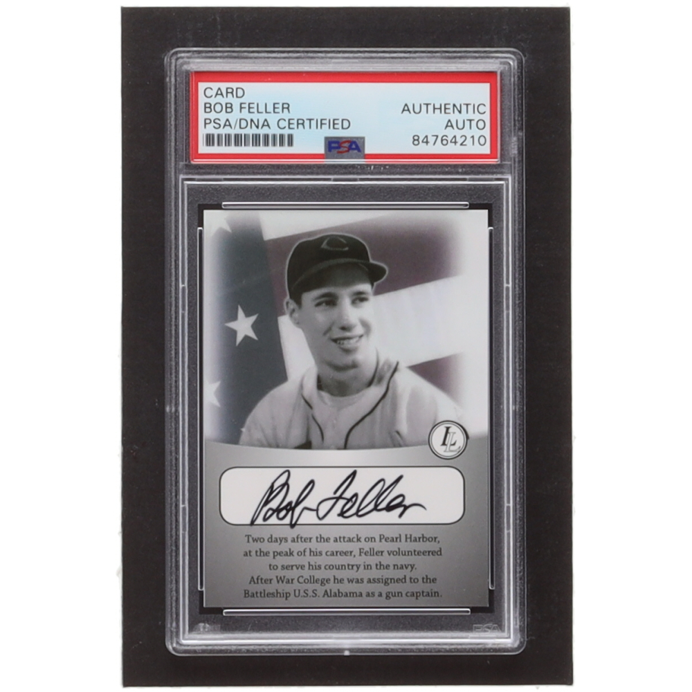 Bob Feller Signed Trading Card (PSA & Beckett) Pristine Auction