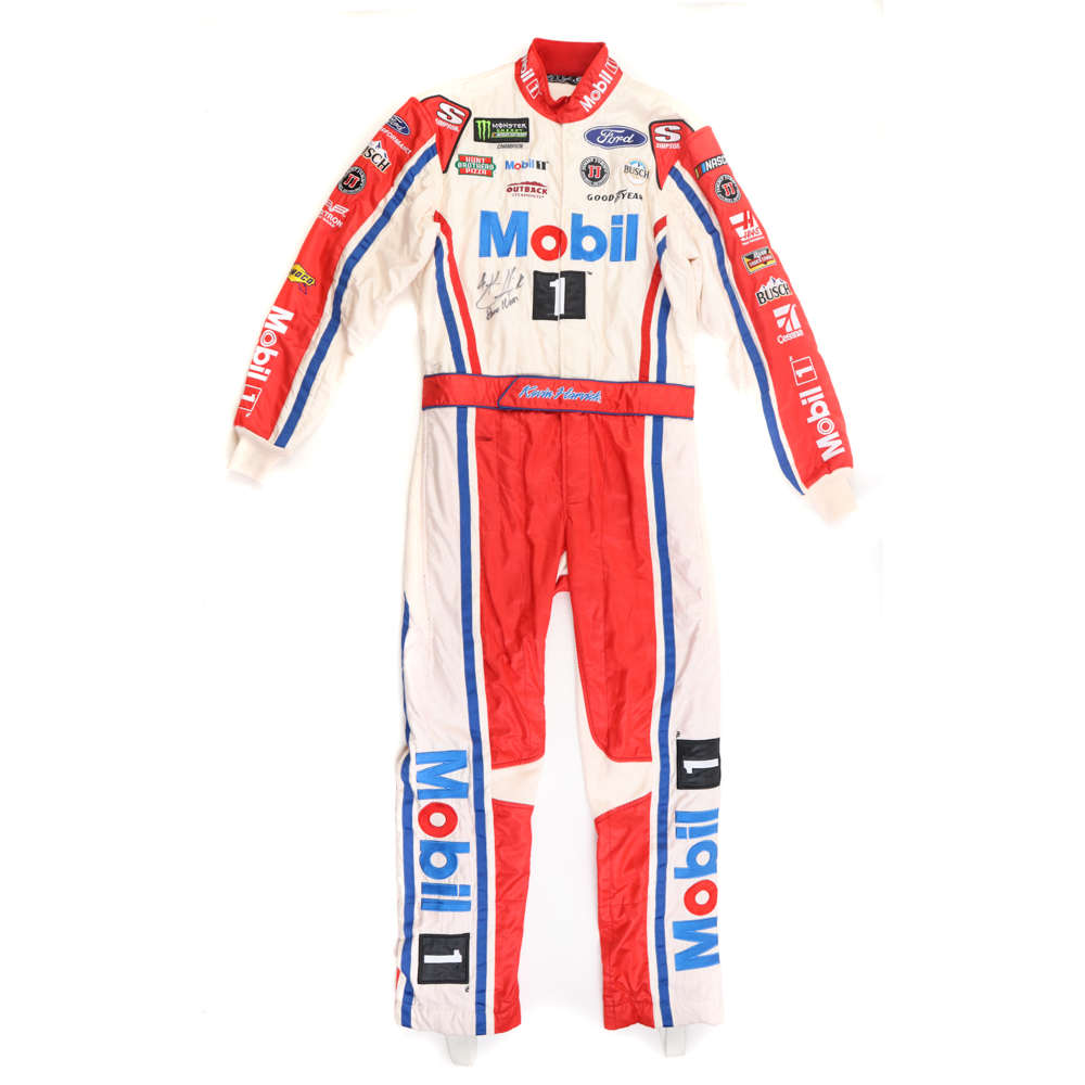Kevin Harvick Signed NASCAR Race Worn Mobil 1 Driver's Fire Suit