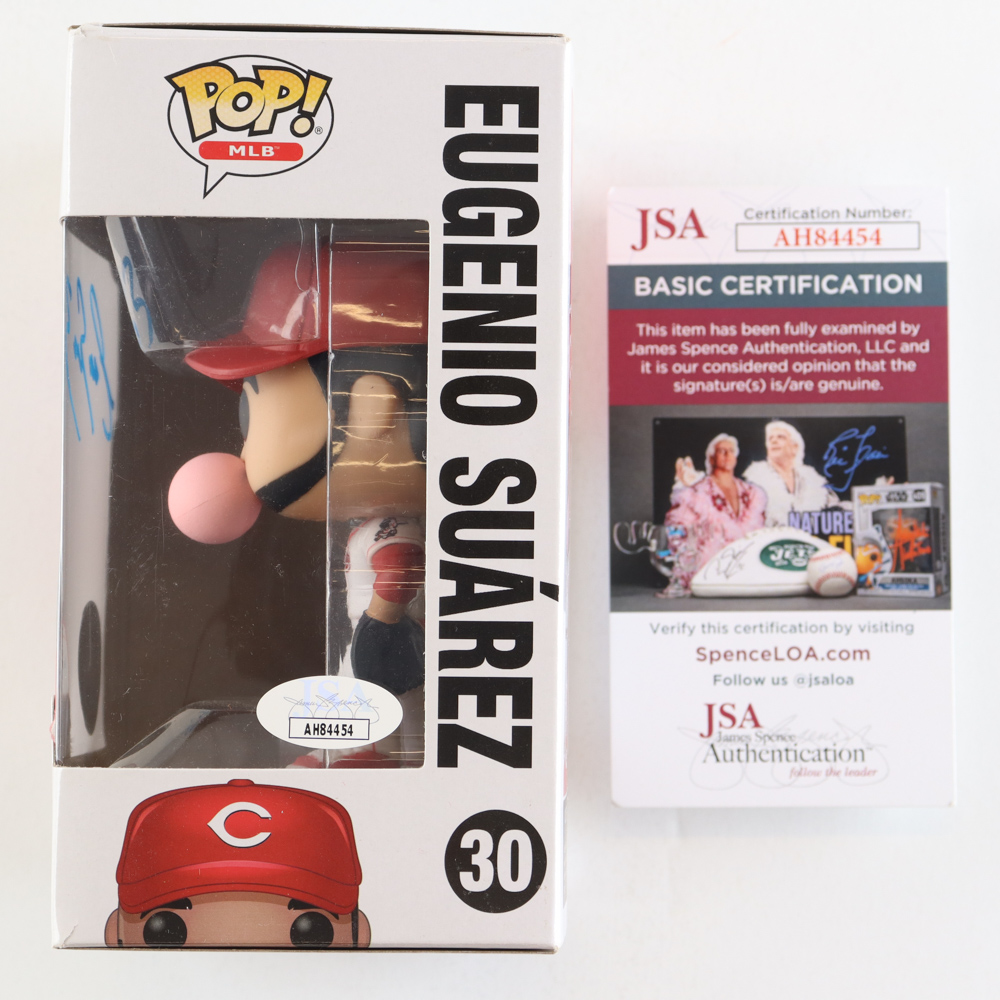 Eugenio Suarez Signed Reds #19 Funko Pop! Vinyl Figure (JSA) at PristineAuction.com Eugenio Suarez Signed Reds #19 Funko Pop! Vinyl Figure (JSA) at PristineAuction.com