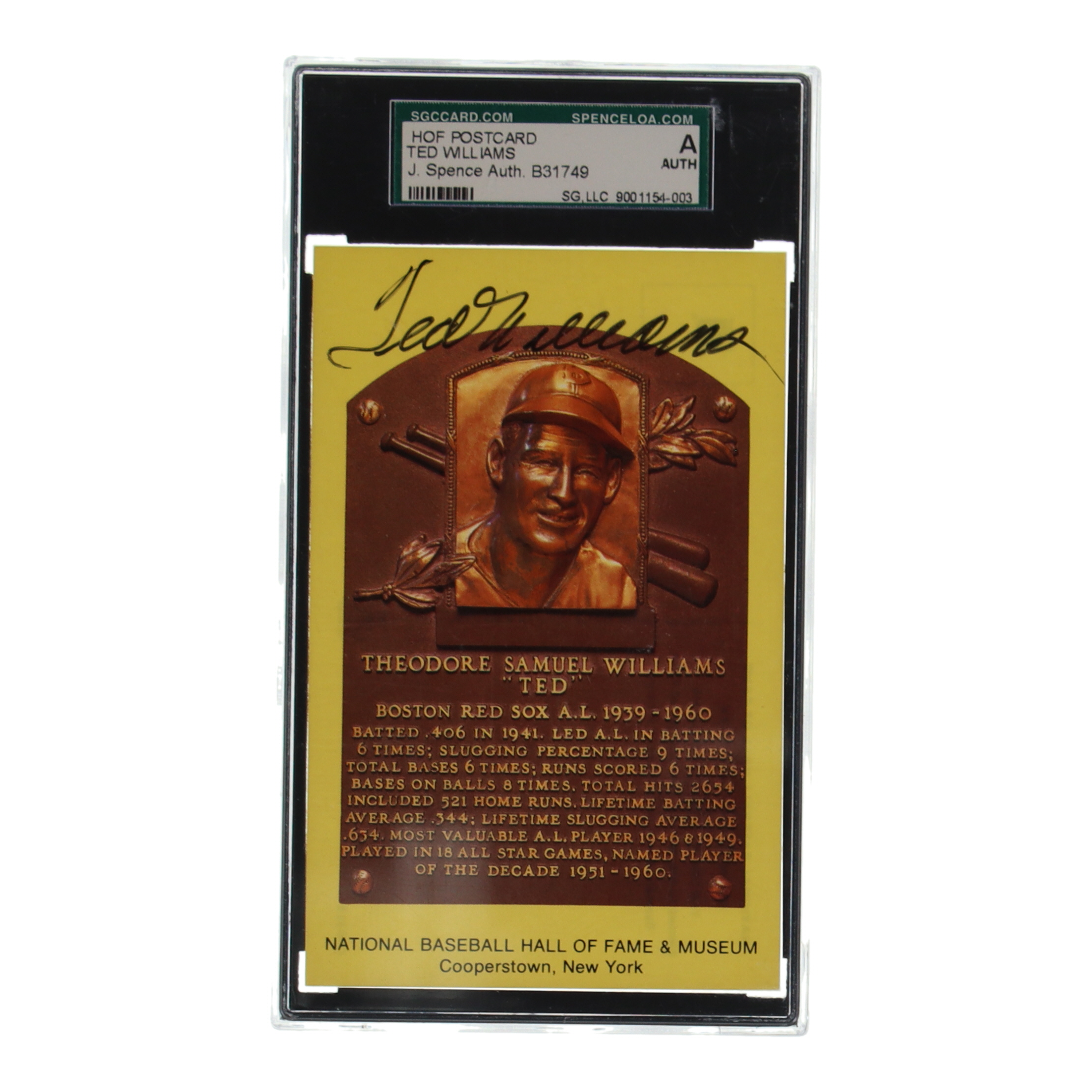 Chipper Jones Signed Hall of Fame Plaque Postcard (JSA & SGC) at PristineAuction.com Chipper Jones Signed Hall of Fame Plaque Postcard (JSA & SGC) at PristineAuction.com