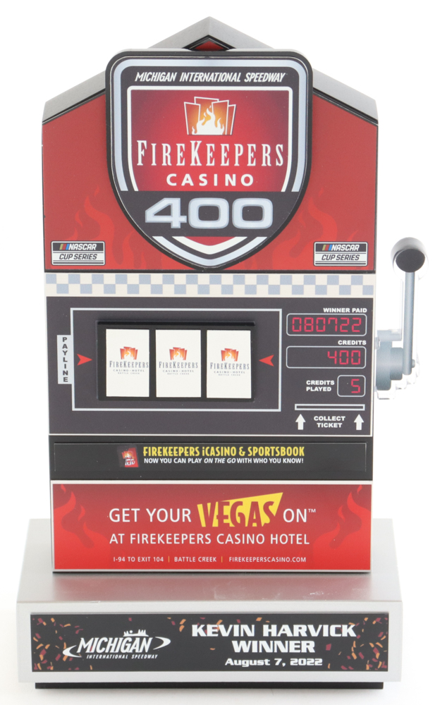 Kevin Harvick Team Issued 2022 Michigan Win Mini Trophy at PristineAuction.com Kevin Harvick Team Issued 2022 Michigan Win Mini Trophy at PristineAuction.com