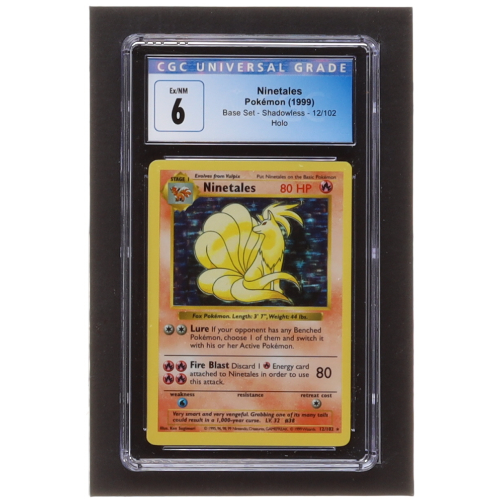 Ninetales Pokemon 1999 Base Shadowless #12 Reverse Holo (CGC 6) | Pristine  Auction
