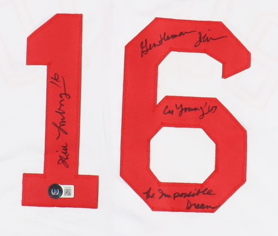 Jim Lonborg Signed Jersey with Multiple Inscriptions (Beckett) at PristineAuction.com Jim Lonborg Signed Jersey with Multiple Inscriptions (Beckett) at PristineAuction.com