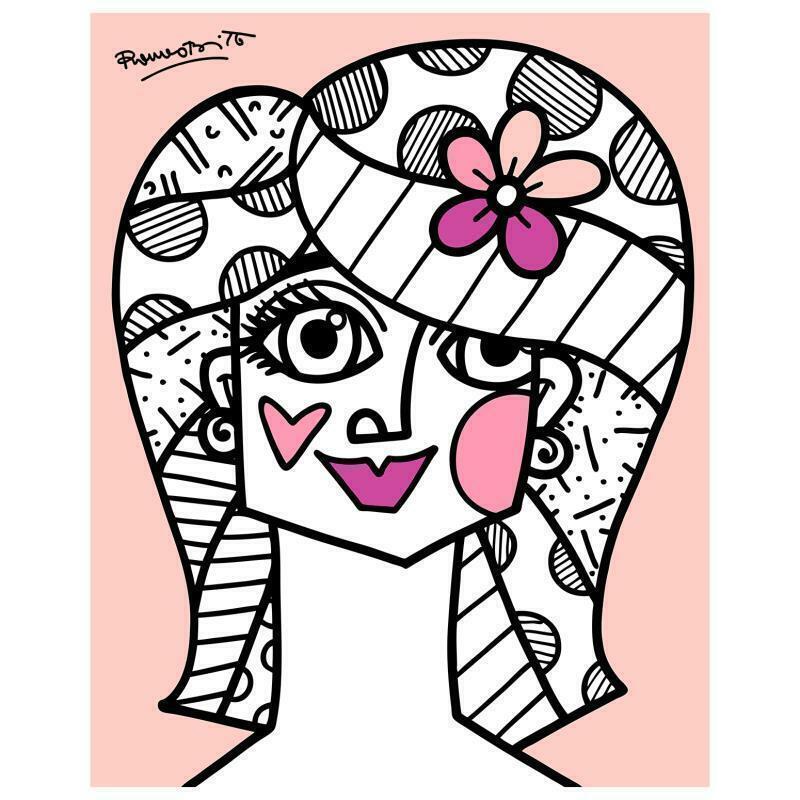 Britto Signed "Hair Do" LE 16x20 Giclee on Canvas (PA) at PristineAuction.com Britto Signed "Hair Do" LE 16x20 Giclee on Canvas (PA) at PristineAuction.com