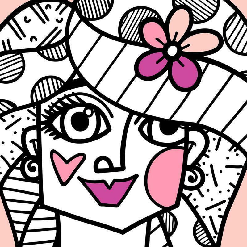 Britto Signed "Hair Do" LE 16x20 Giclee on Canvas (PA) at PristineAuction.com Britto Signed "Hair Do" LE 16x20 Giclee on Canvas (PA) at PristineAuction.com