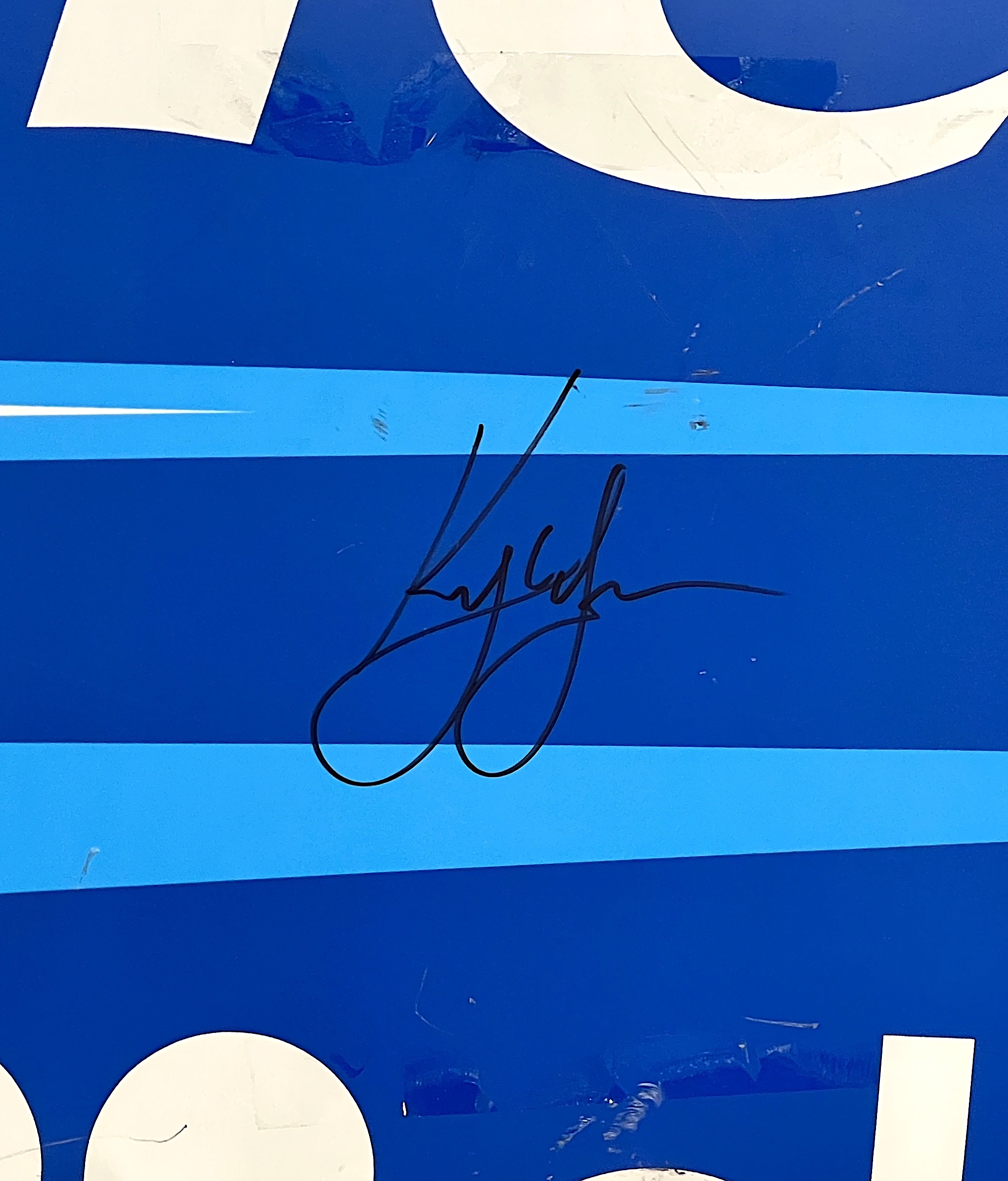 Kyle Larson Signed Event Used NASCAR Sheet Metal - Full Quarter Panel (PA COA) at PristineAuction.com Kyle Larson Signed Event Used NASCAR Sheet Metal - Full Quarter Panel (PA COA) at PristineAuction.com