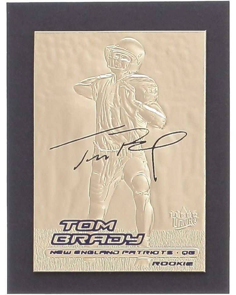 Tom Brady 2000 Fleer Ultra Holographic Signature Series 23Kt Gold RC at PristineAuction.com Tom Brady 2000 Fleer Ultra Holographic Signature Series 23Kt Gold RC at PristineAuction.com