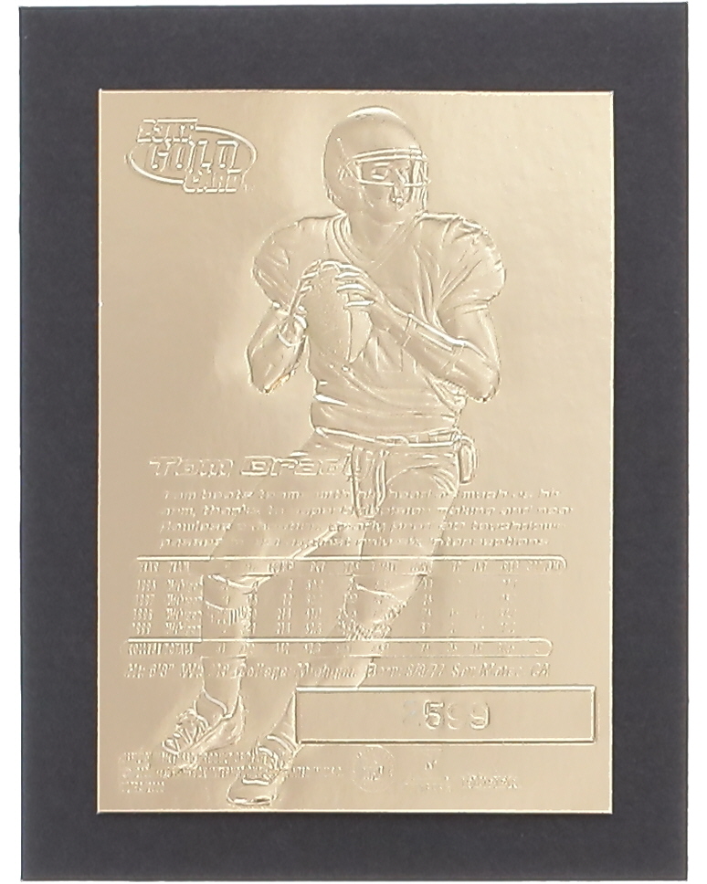 Tom Brady 2000 Fleer Ultra Holographic Signature Series 23Kt Gold RC at PristineAuction.com Tom Brady 2000 Fleer Ultra Holographic Signature Series 23Kt Gold RC at PristineAuction.com