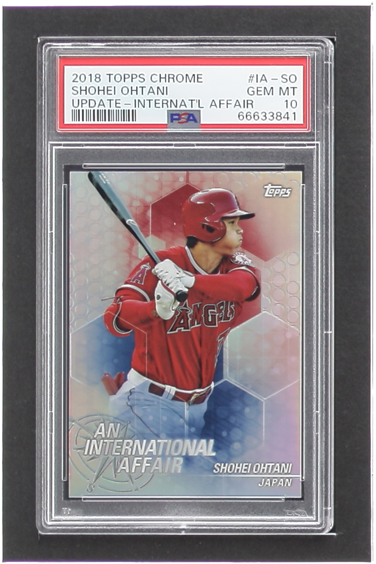 Shohei Ohtani 2018 Topps Chrome Update An International Affair #IASO RC (PSA 10) at PristineAuction.com Shohei Ohtani 2018 Topps Chrome Update An International Affair #IASO RC (PSA 10) at PristineAuction.com