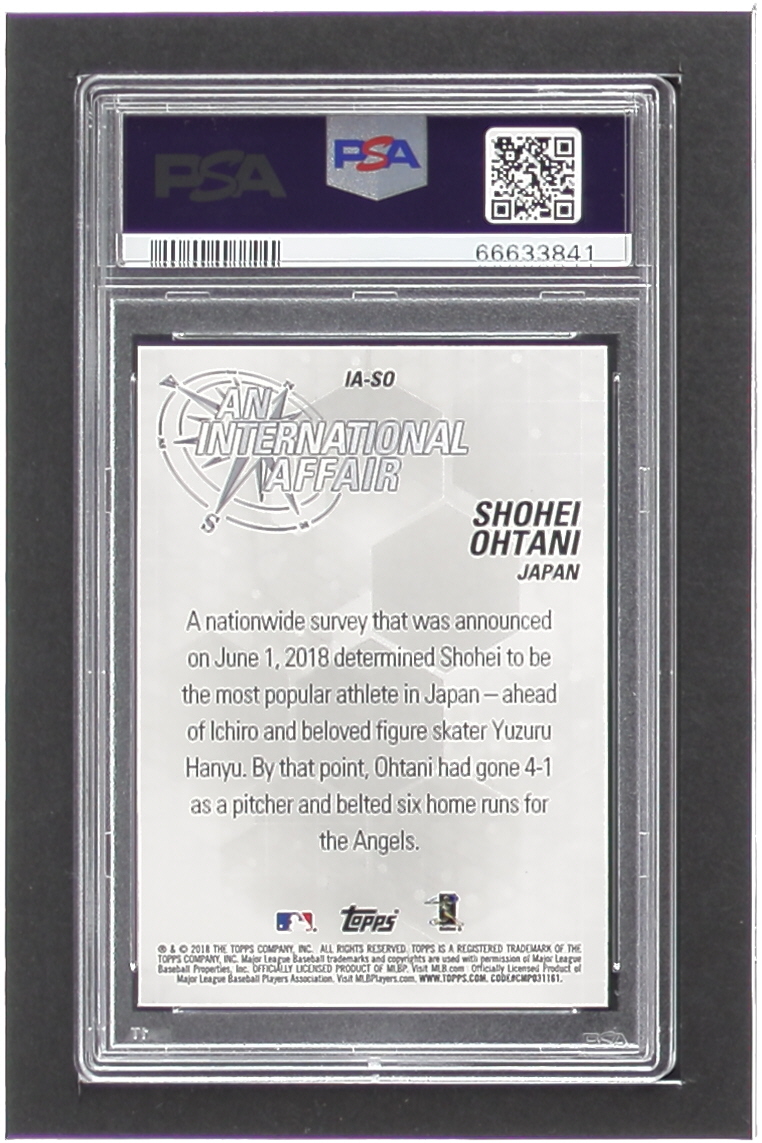 Shohei Ohtani 2018 Topps Chrome Update An International Affair #IASO RC (PSA 10) at PristineAuction.com Shohei Ohtani 2018 Topps Chrome Update An International Affair #IASO RC (PSA 10) at PristineAuction.com