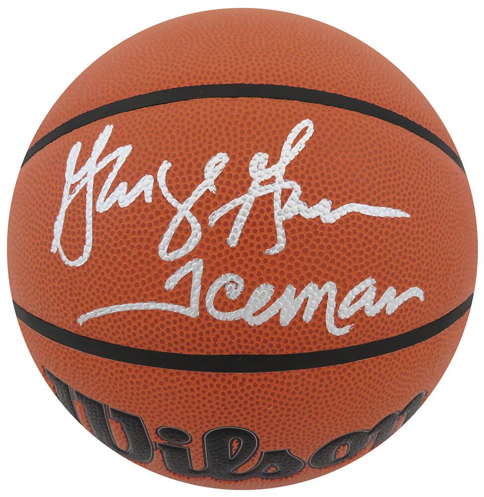 George Gervin Signed NBA Basketball Inscribed "Iceman" (Schwartz) at PristineAuction.com George Gervin Signed NBA Basketball Inscribed "Iceman" (Schwartz) at PristineAuction.com