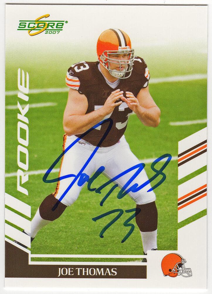 Joe Thomas Signed 2007 Score #355 RC (Schwartz) at PristineAuction.com Joe Thomas Signed 2007 Score #355 RC (Schwartz) at PristineAuction.com