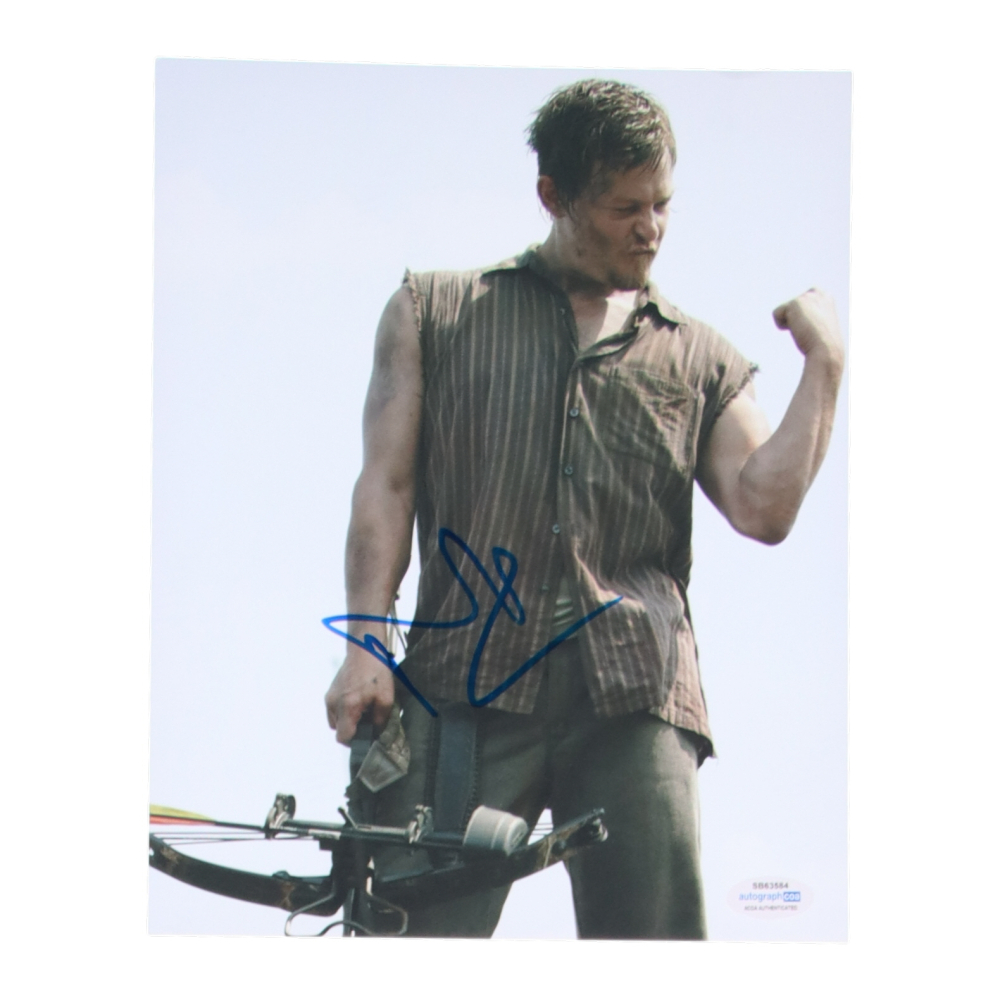 Norman Reedus Signed "The Walking Dead" 8x10 Photo (ACOA) Pristine