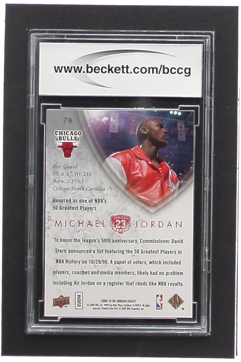 Michael Jordan 2009-10 Upper Deck Michael Jordan Legacy Collection Gold #78 (BCCG 10) at PristineAuction.com Michael Jordan 2009-10 Upper Deck Michael Jordan Legacy Collection Gold #78 (BCCG 10) at PristineAuction.com