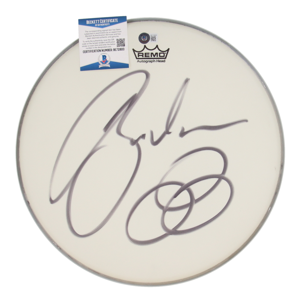 Jason Bonham Signed 14" Drum Head with Hand Drawn Sketch (Beckett