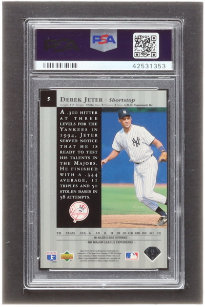 Derek Jeter 1995 Upper Deck Special Edition #5 (PSA 9) at PristineAuction.com Derek Jeter 1995 Upper Deck Special Edition #5 (PSA 9) at PristineAuction.com
