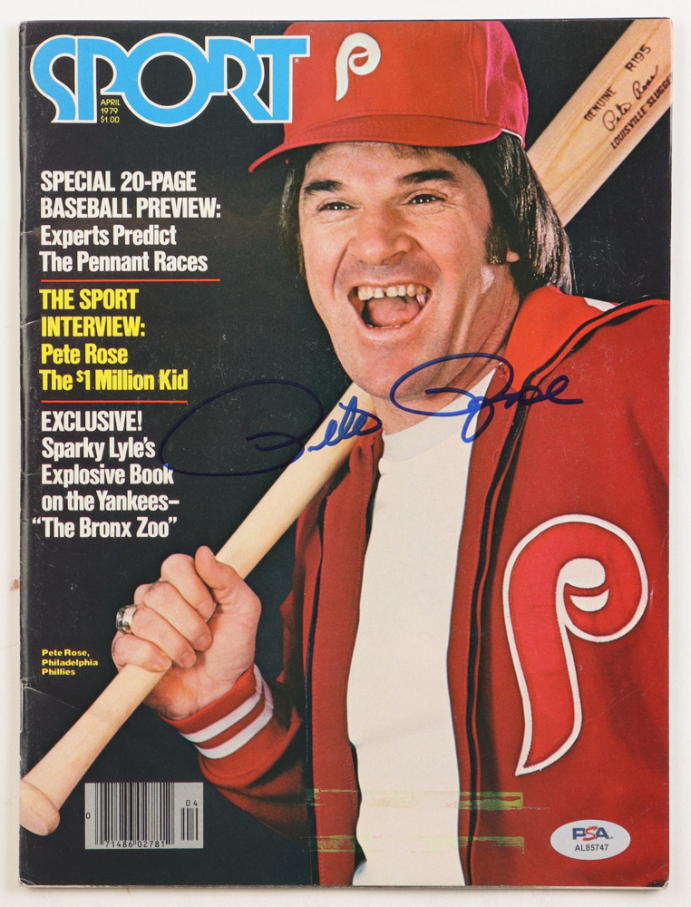 Pete Rose Signed 1979 Sport Baseball Magazine (PSA) at PristineAuction.com Pete Rose Signed 1979 Sport Baseball Magazine (PSA) at PristineAuction.com