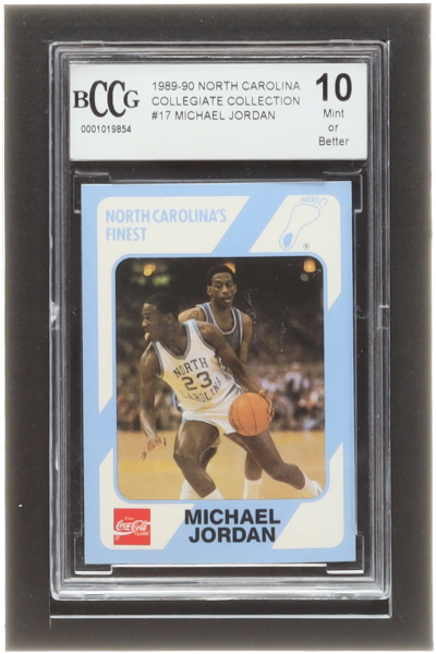 Michael Jordan 1989-90 North Carolina Collegiate Collection #17 (BCCG 10) at PristineAuction.com Michael Jordan 1989-90 North Carolina Collegiate Collection #17 (BCCG 10) at PristineAuction.com
