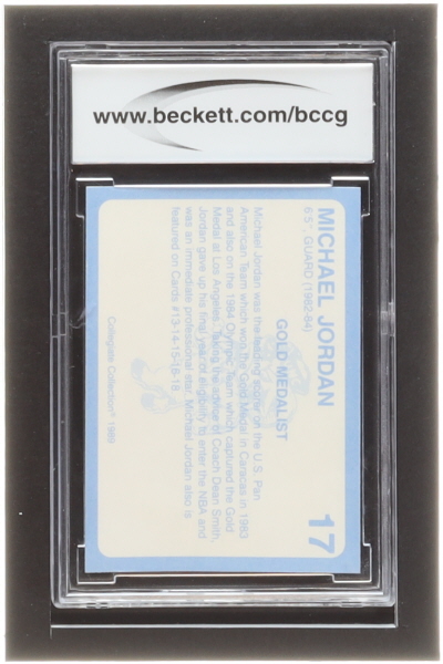 Michael Jordan 1989-90 North Carolina Collegiate Collection #17 (BCCG 10) at PristineAuction.com Michael Jordan 1989-90 North Carolina Collegiate Collection #17 (BCCG 10) at PristineAuction.com
