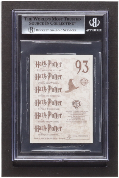 Hermione Granger 2001 Harry Potter and the Philosopher's Stone Album Stickers #93 Sticker 93 (BGS 9) at PristineAuction.com Hermione Granger 2001 Harry Potter and the Philosopher's Stone Album Stickers #93 Sticker 93 (BGS 9) at PristineAuction.com
