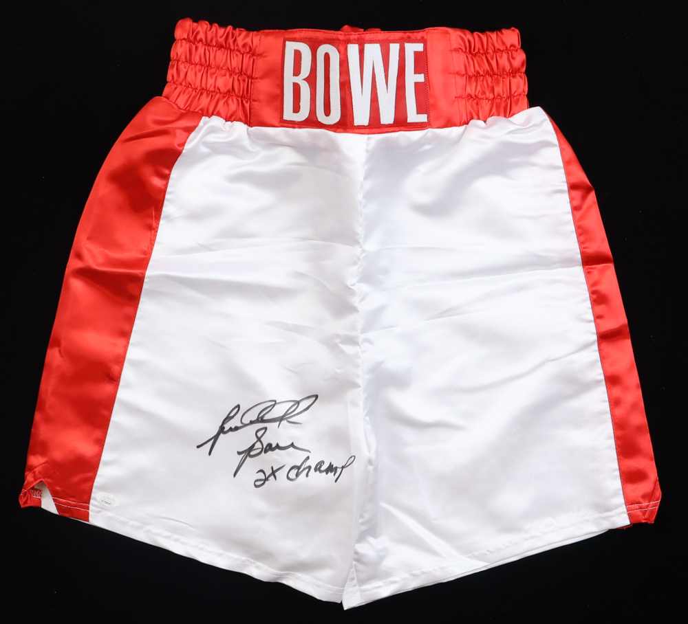 Riddick "Big Daddy" Bowe Signed Boxing Trunks Inscribed "2X Champ" (JSA) at PristineAuction.com Riddick "Big Daddy" Bowe Signed Boxing Trunks Inscribed "2X Champ" (JSA) at PristineAuction.com