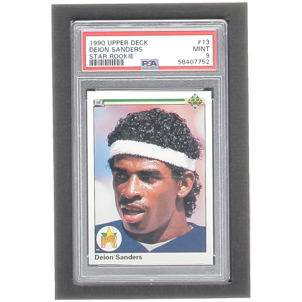 Deion Sanders 1990 Upper Deck 13 RC (PSA 9) Pristine Auction